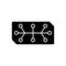 Electrical computer parts black glyph icon