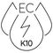 Electrical Conductivity EC K10 calibration icon for measuring water quality