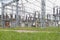 Electrical distribution station, transformers, high-voltage lines, electricity