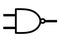 The electrical electronic symbol of the Nand Gate white backdrop
