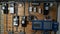 Electrical fuse boxes and power lines in the basement of an old apartment building