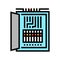 electrical fuses box color icon vector illustration