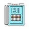 electrical fuses box color icon vector illustration