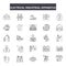 Electrical industrial apparatus line icons, signs, vector set, outline illustration concept
