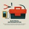 Electrical instrumentation for repairement works services promotional poster