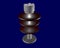 Electrical insulator  for heavy electric lines 3d illustration