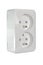 Electrical jack white plastic socket