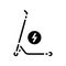 electrical kick scooter glyph icon vector illustration