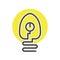 Electrical light bulb isolated icon