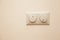 Electrical light dimmer switches on the wall