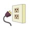 Electrical outlet clip art illustration vector isolated