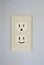 Electrical Outlet Smiley Face