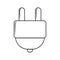 electrical plug icon. Element of cyber security for mobile concept and web apps icon. Thin line icon for website design and