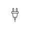 Electrical plug line icon