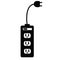 Electrical plugin icon on white background. adapter sign. charge symbol