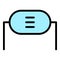 Electrical resistor icon color outline vector