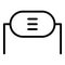 Electrical resistor icon, outline style