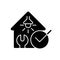 Electrical safety inspection black glyph icon