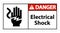 Electrical Shock Electrocution Symbol Sign Isolate On White Background,Vector Illustration EPS.10