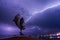 Electrical Storm over Puerto Vallarta during summer time