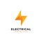 Electrical symbol logo design template.