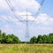 Electrical tower in landscape