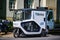 An electrically powered cargo bike called Pedal Assisted Transporter PAT from the logistics service provider Hermes Germany