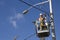 Electrician fixing electrical cables