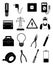 Electrician icons set