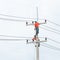 Electrician lineman repairman worker at climbing work