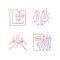 Electrician service gradient linear vector icons set