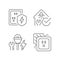 Electrician service linear icons set