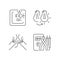 Electrician service linear icons set