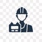 Electrician vector icon isolated on transparent background, Electrician transparency concept can be used web and mobile