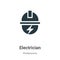 Electrician vector icon on white background. Flat vector electrician icon symbol sign from modern professions collection for