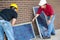 Electricians Measure Solar Panels