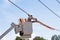 Electricians protect electrical wires at construction sites.