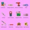 The Electricians tools icons set