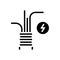 electricity cable glyph icon vector illustration