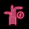 electricity cable neon glow icon illustration