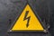 Electricity caution sign, danger sign, high voltage