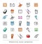 Electricity Doodle icon collection, vector illustration