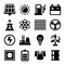 Electricity Energy and Power Icons Set