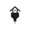 Electricity home icon logo design