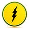 Electricity icon lemon lime yellow round button illustration