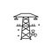 Electricity industry energy icon. Simple line outline vector of nuclear energy icons for ui and ux website or mobile application