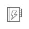 electricity, notebook icon. Element of electricity for mobile concept and web apps illustration