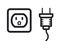 Electricity outlet socket power plug type b vector illustration icon