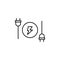 electricity, plugs icon. Element of electricity for mobile concept and web apps illustration