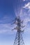 Electricity Pylon on Blue Sky